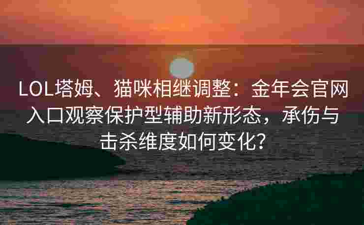 LOL塔姆、猫咪相继调整：金年会官网入口观察保护型辅助新形态，承伤与击杀维度如何变化？
