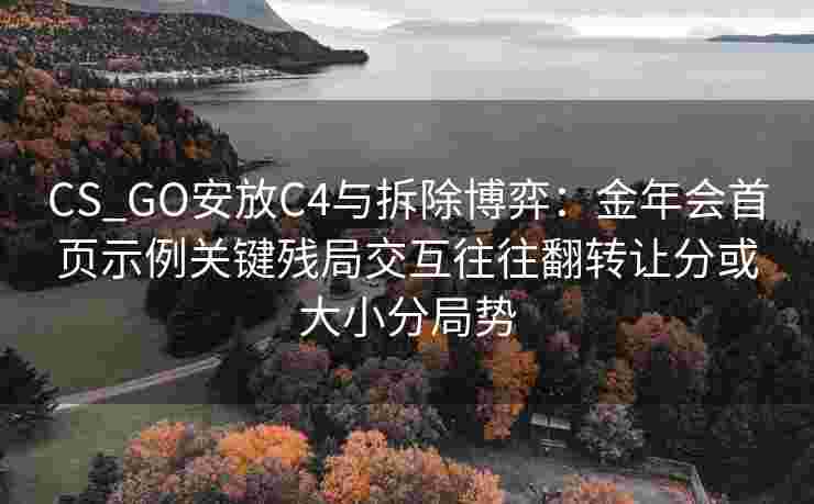 CS_GO安放C4与拆除博弈：金年会首页示例关键残局交互往往翻转让分或大小分局势